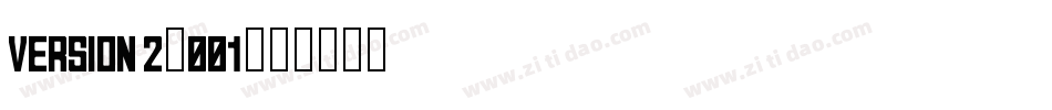 Version 2.001字体转换